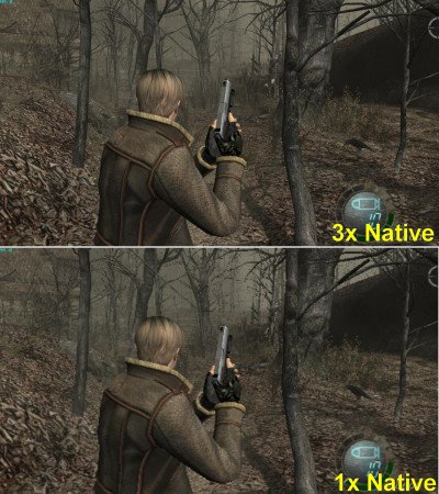 Resident Evi 4 1080p 3x vs 1x Image 01
