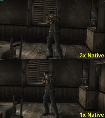 Resident Evi 4 1080p 3x vs 1x Image 02