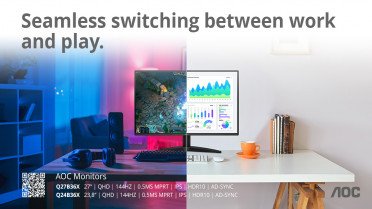 AOC Q24B36X και Q27B36X: Οθόνες QHD που συνδυάζουν υψηλή απόδοση στην εργασία και ομαλή εμπειρία στο παιχνίδι