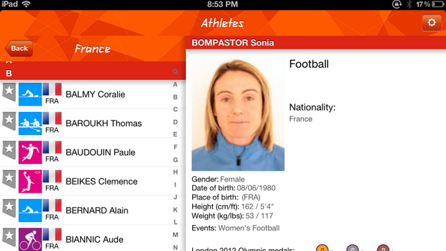 London 2012: Official Results App for the Olympic and Paralympic Games (iOS)