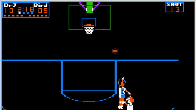 One on One: Dr. J vs. Larry Bird (Amiga, Atari 7800 - 1983)